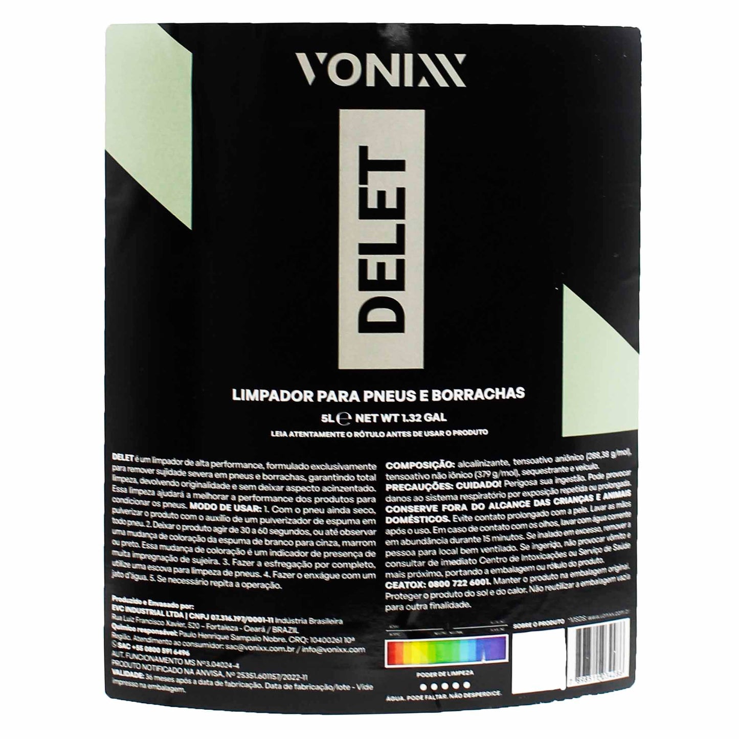 Limpador para Pneus e Borrachas Delet 5L Vonixx