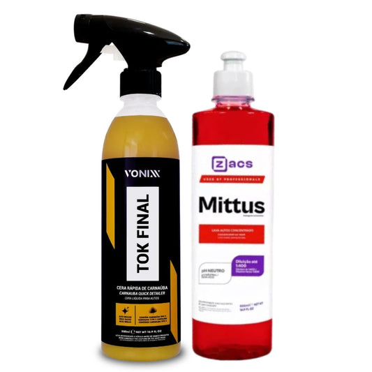Shampoo Automotivo Mittus 500ml Zacs e Cera de Carnaúba Tok Final Vonixx