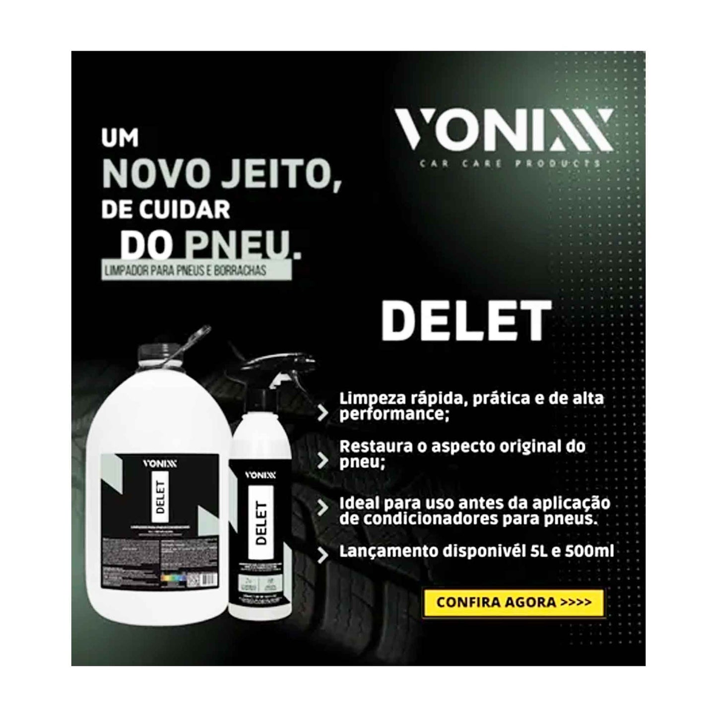 Limpador para Pneus e Borrachas Delet 5L Vonixx