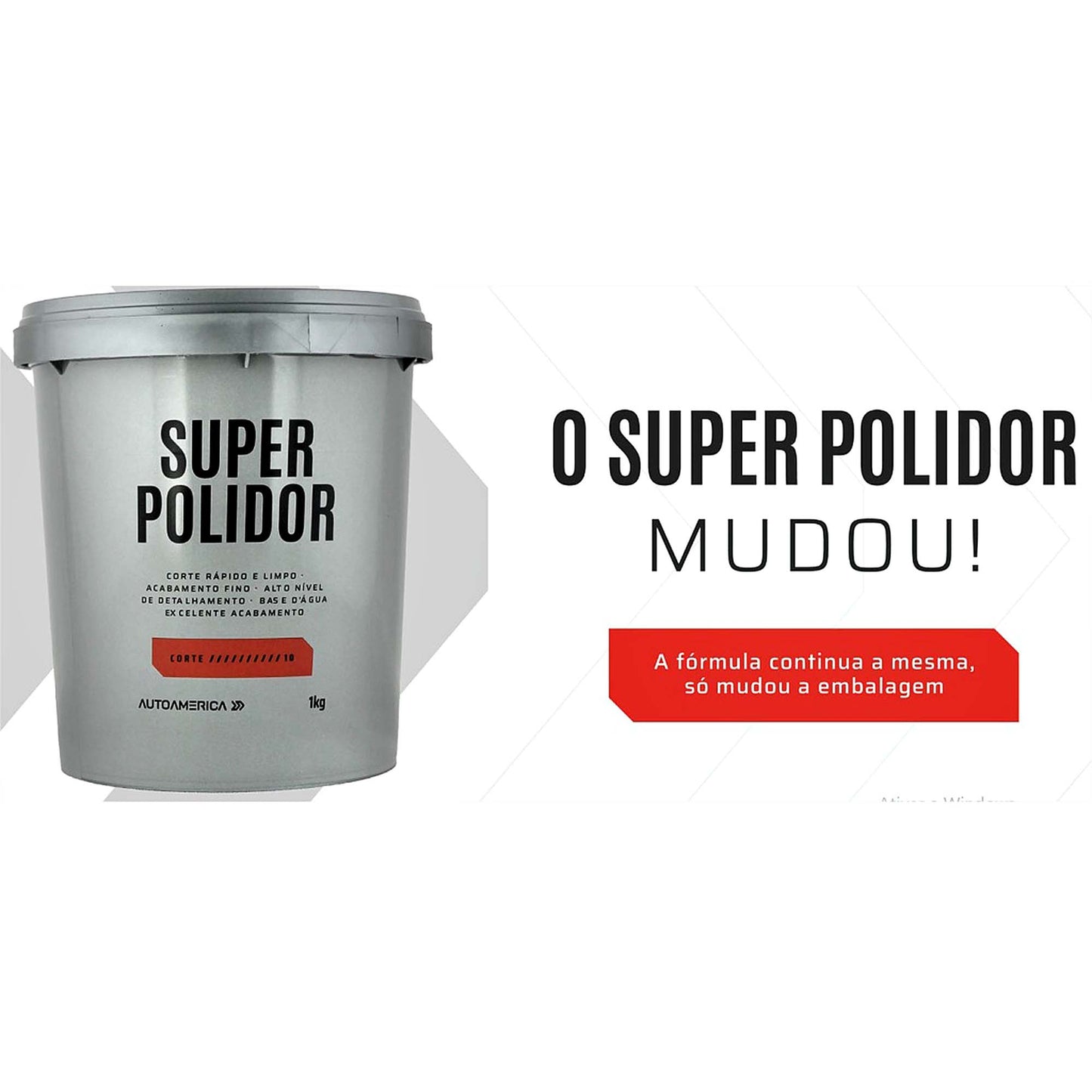Super Polidor de Corte 1Kg + Cera Triple Paste Wax 300g Autoamerica