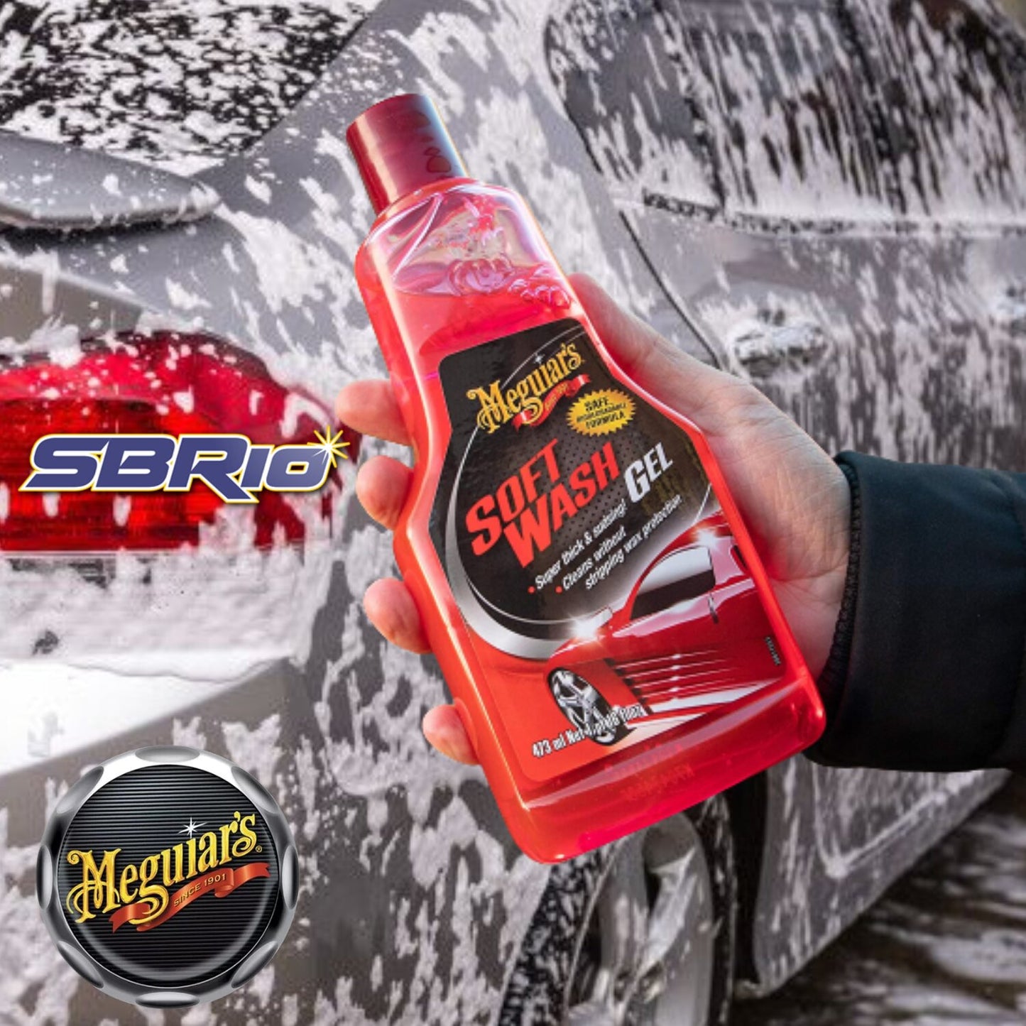 Shampoo Soft Wash Gel Meguiars 473ml + Luva de Microfibra