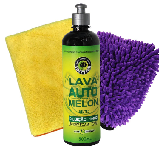 Melon Easytech Automotive Shampoo + Microfiber Glove - Flannel