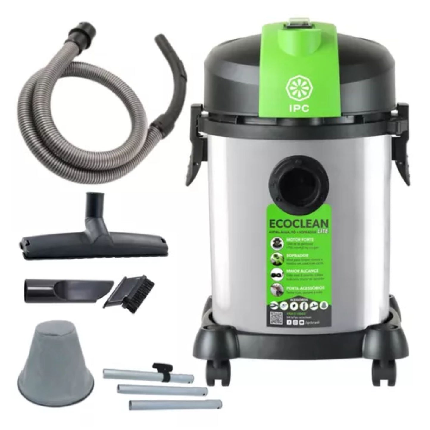 Ecoclean Lite 220V IPC Professional Vacuum Cleaner for Solids and Liquids