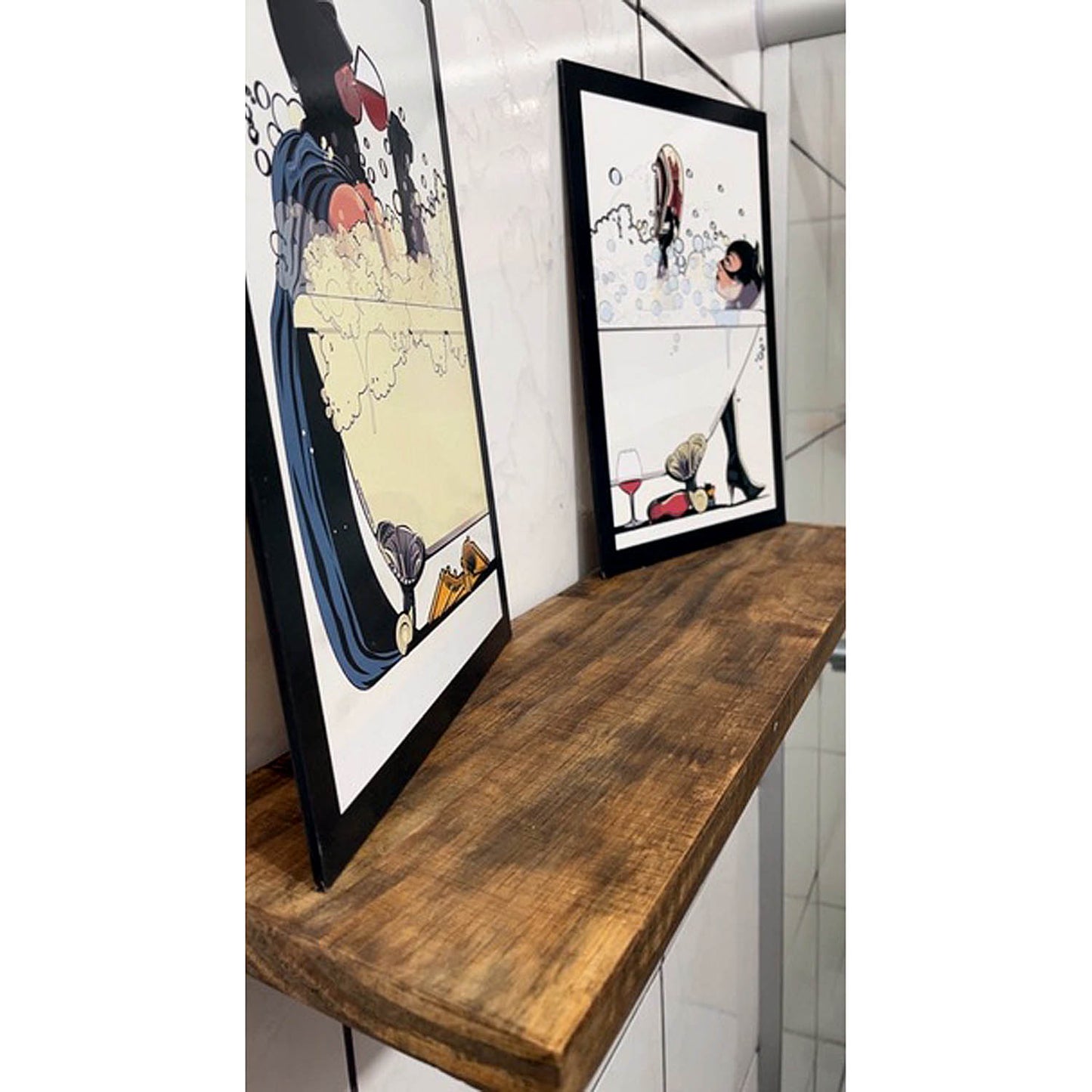 Q Multipurpose Wooden Shelf 60cm Imbuia Moldurarte