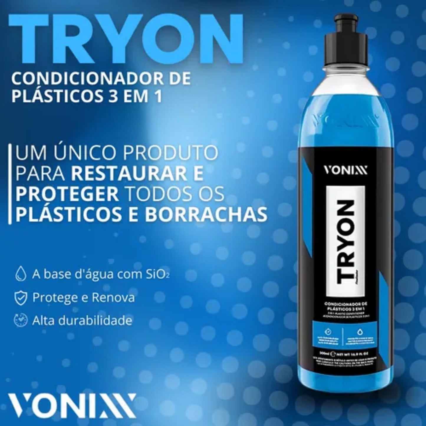 Tryon Vonixx + Aplicador Zacs e 2 Luva Sensi Black Slim