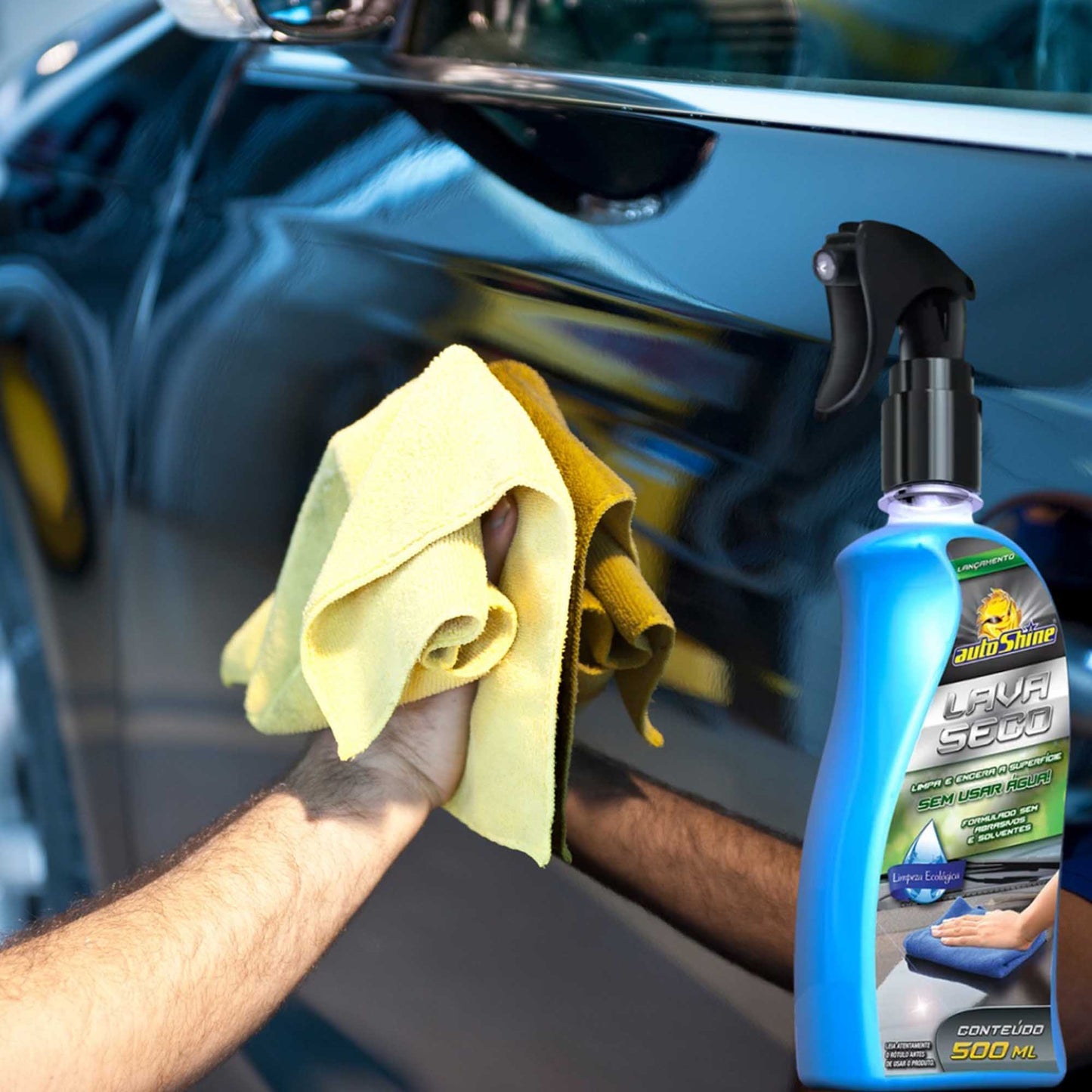 Lava Seco e Encera 2 em 1 Lavagem Ecológica 500ml AutoShine