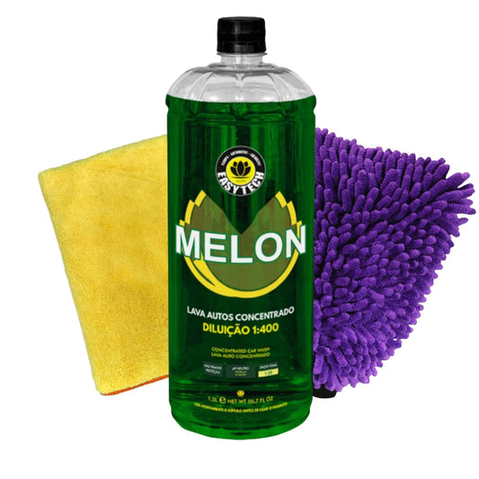 Melon Easytech Automotive Shampoo + Microfiber Glove - Flannel