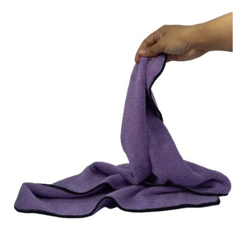 2 Microfiber Flannels 40x60 Low With Purple Stitching Autoamerica