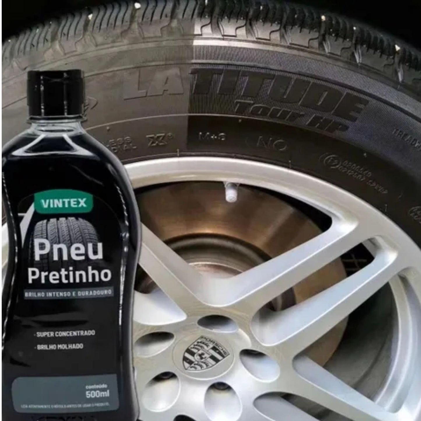 Lava Autos 1,5L Vintex + Pneu Pretinho 500ml Vintex + Aplicador e luva zacs