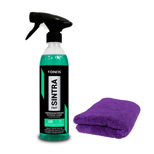 Limpador Bactericida Sintra fast 500ml Vonixx + Flanela 28x28 zacs