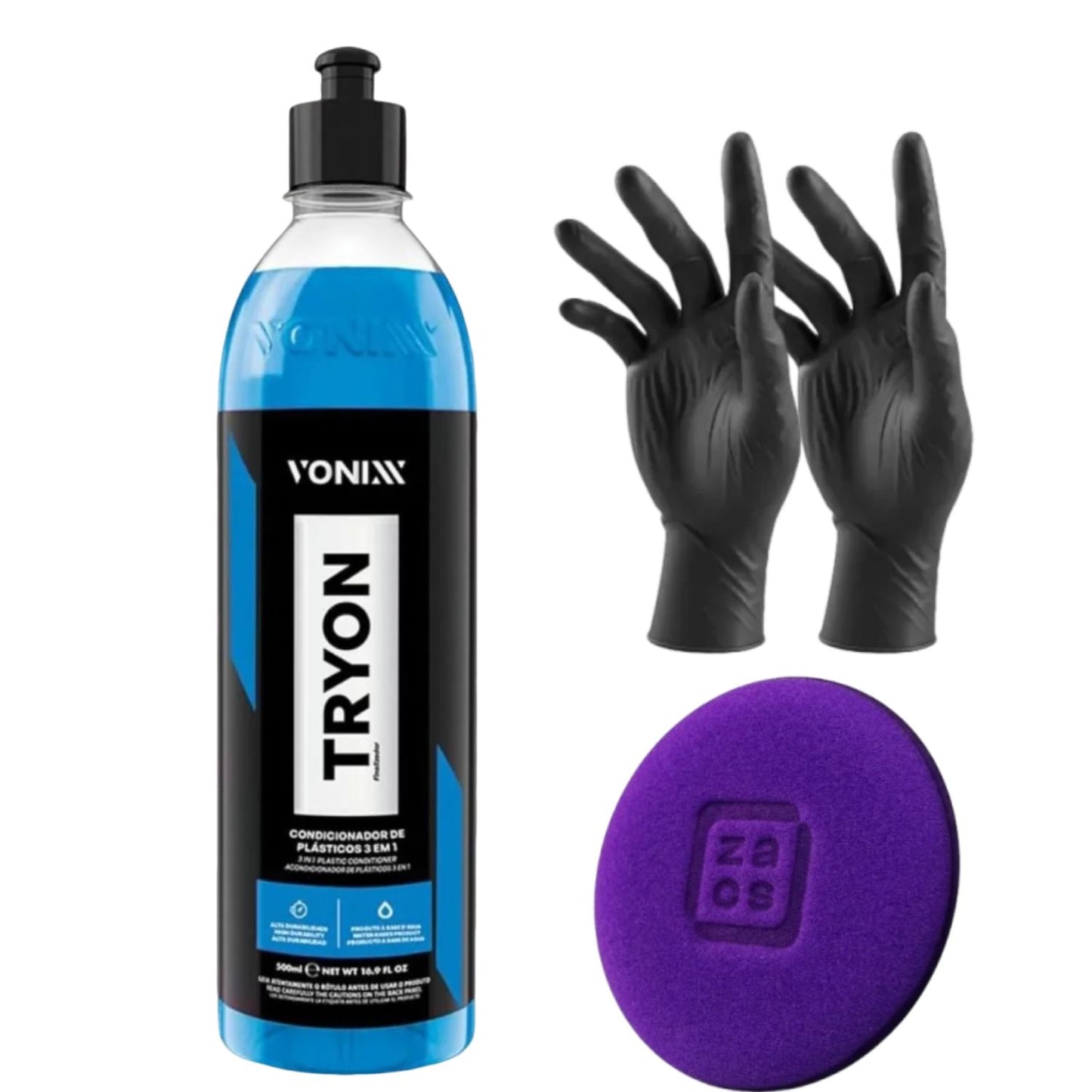 Tryon Vonixx + Aplicador Zacs e 2 Luva Sensi Black Slim