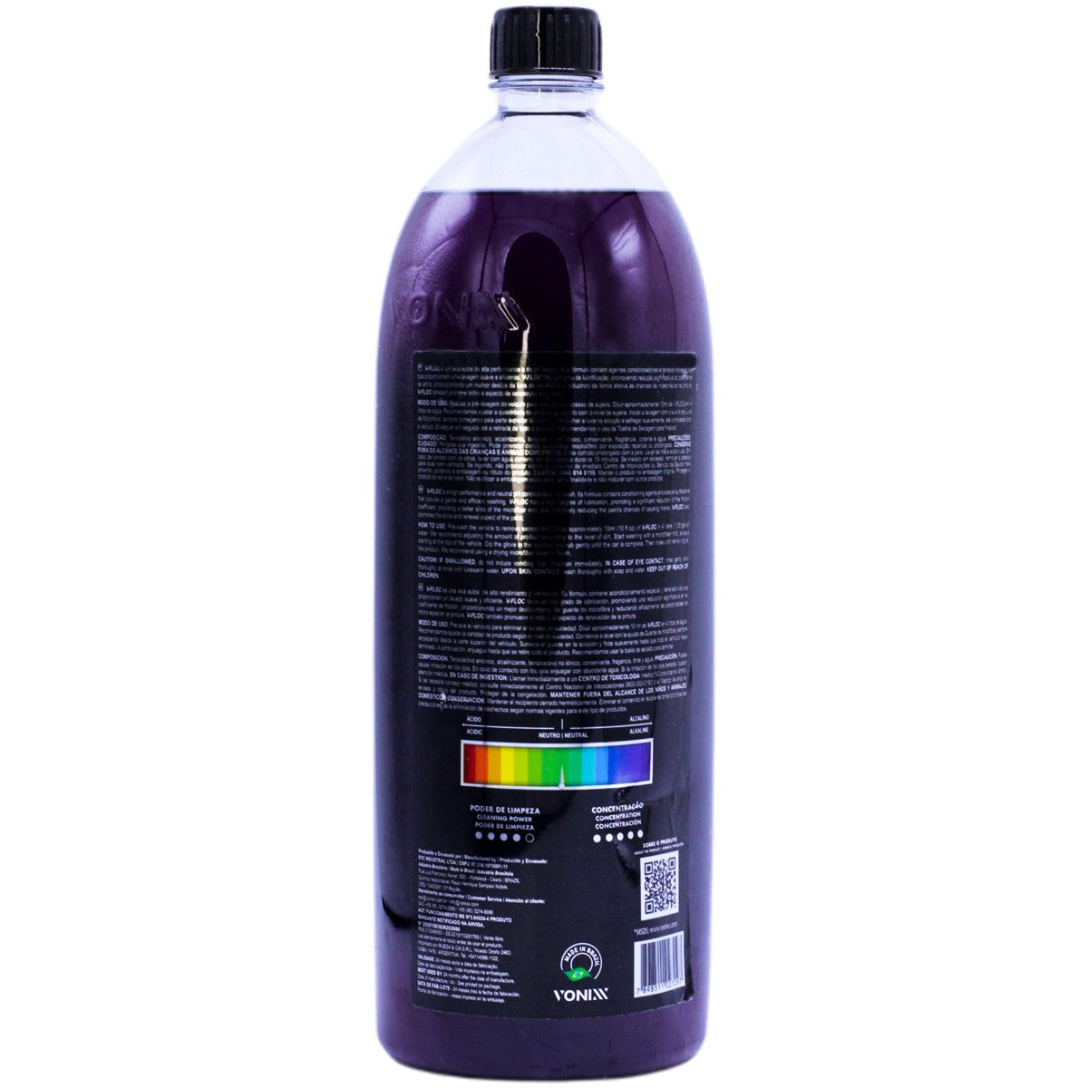 Shampoo V-floc Vonixx 1,5l + Flanela Purple Autoamerica + Luva Microfibra
