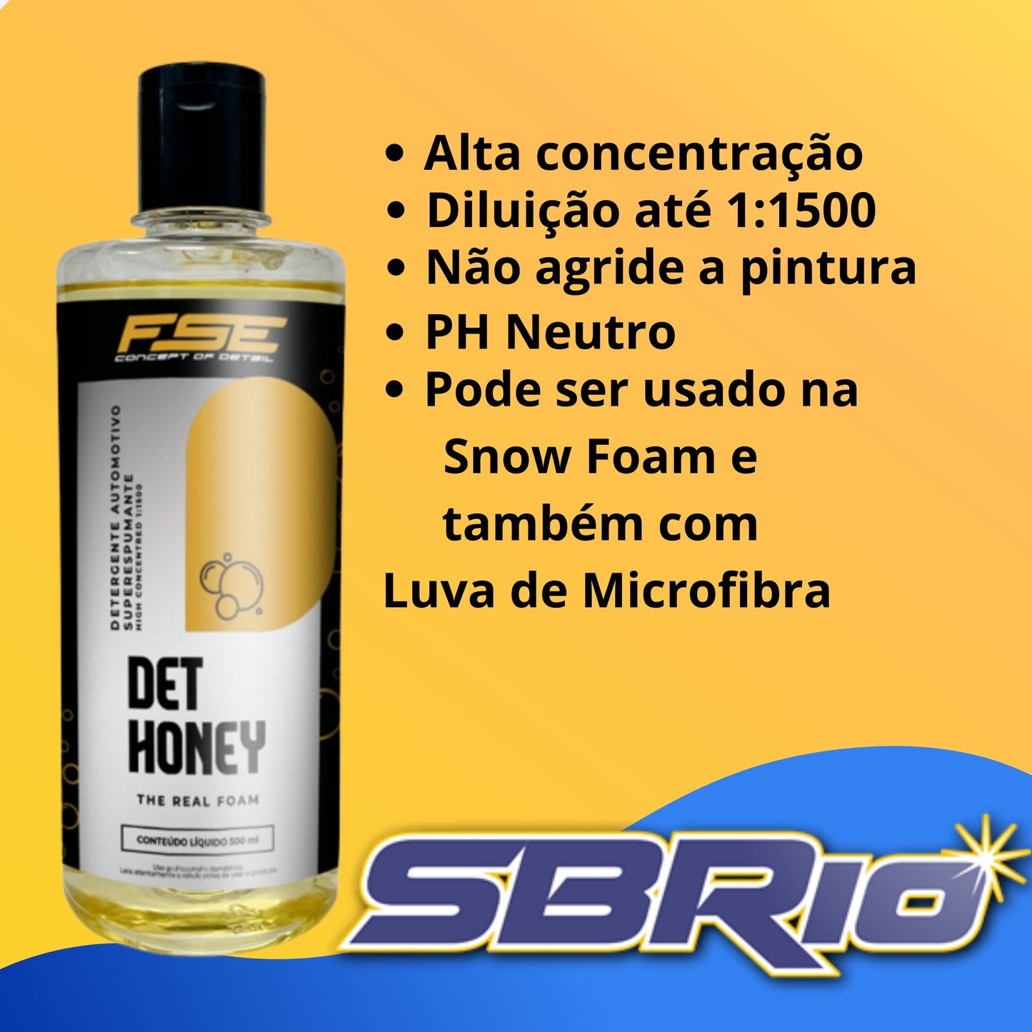 2 Shampoos Automotivo Concentrado DET HONEY 500ml Soft99