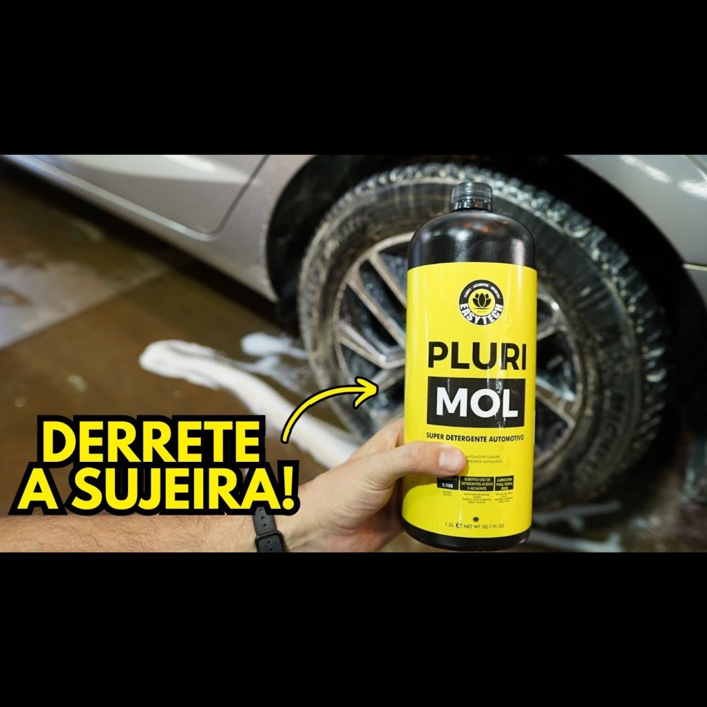 Shampoo Automotivo V-Floc 1,5L - Pluri Mol 1,5l Easytech e Luva de Microfibra Zacs