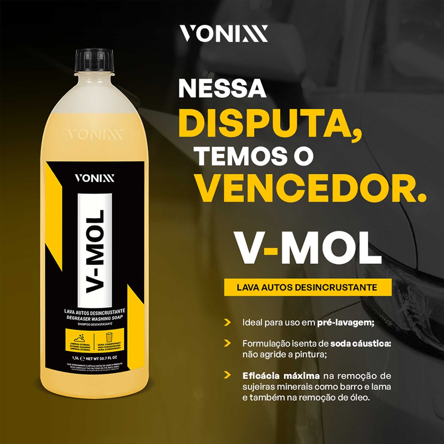 Kit Shampoo Automotivo V-floc V-mol Vonixx