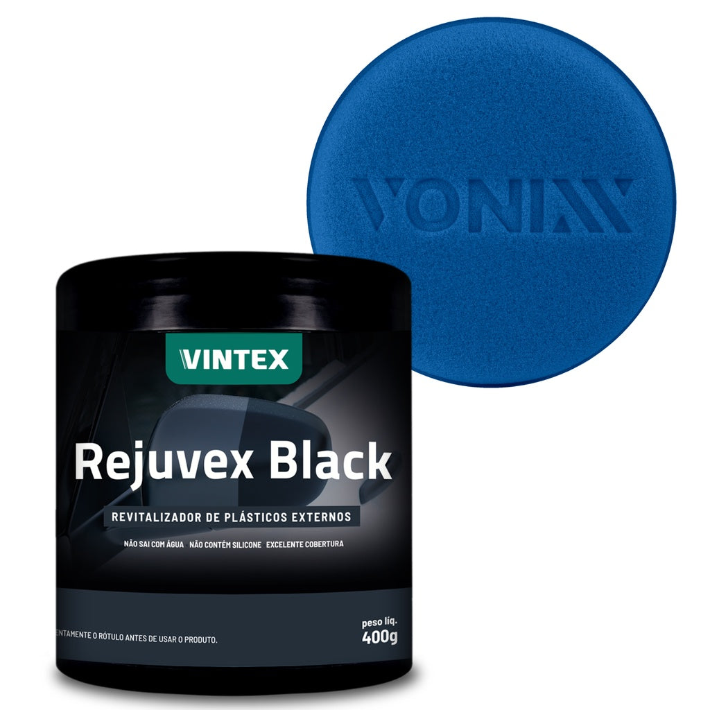 Kit Revitalizador Rejuvex Black 400g + 2 Aplicadores de Espuma Vonixx