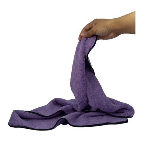 12 Microfiber Cloths 40x60 Low With Purple Stitching Autoamerica