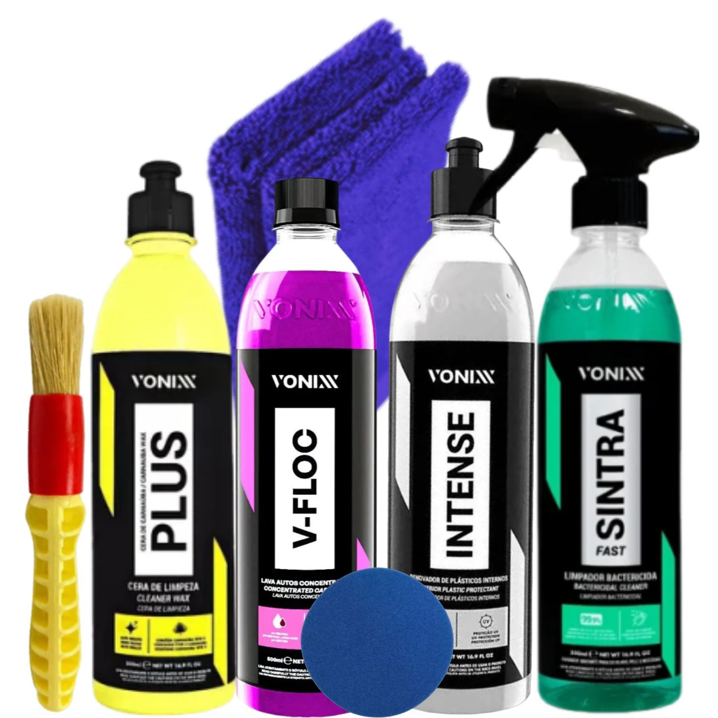 Sintra fast - Vfloc- Intense - Carnaúba Plus - Pincel - Flanela - Aplicador