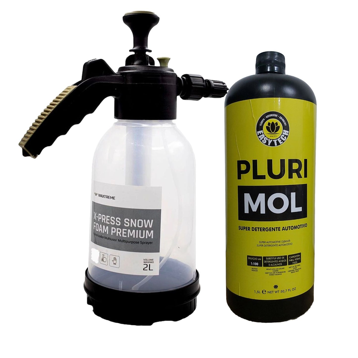 X-Press Snow Foam 2 Liter Waxtreme + Pluri Mol 1.5 Liter Easytech