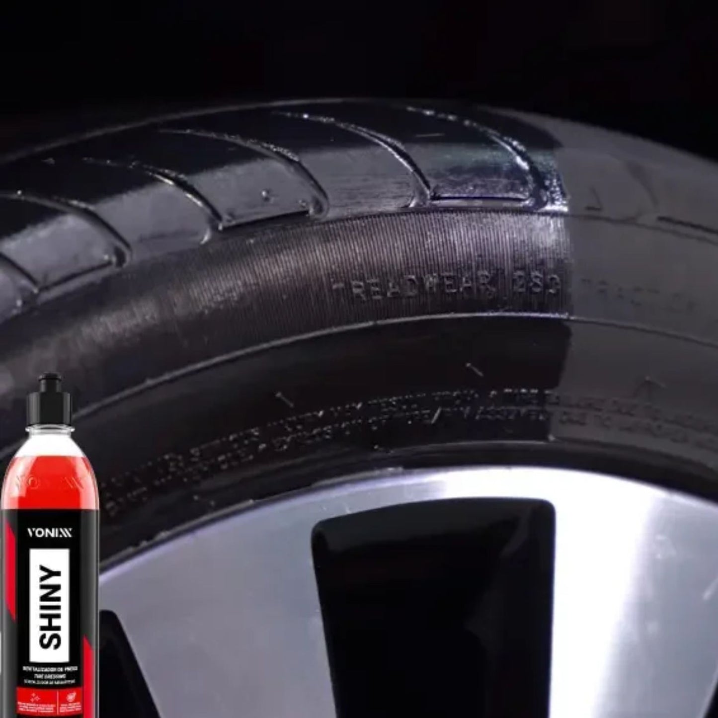 Revitalizador Pneu Pretinho Shiny 240ml Vonixx + Aplicador