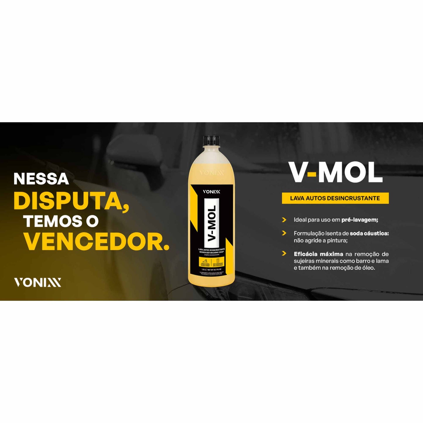 Kit Shampoo Automotivo V-floc V-mol Vonixx