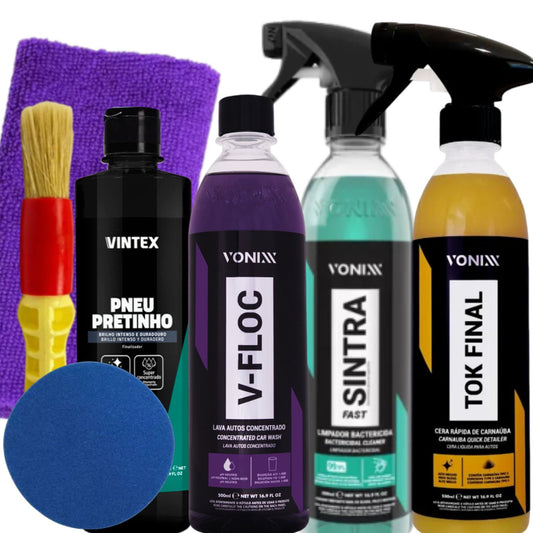 Kit Shampoo V-Floc Cera Tok Final Limpador Sintra Fast Vonixx Pretinho Vintex