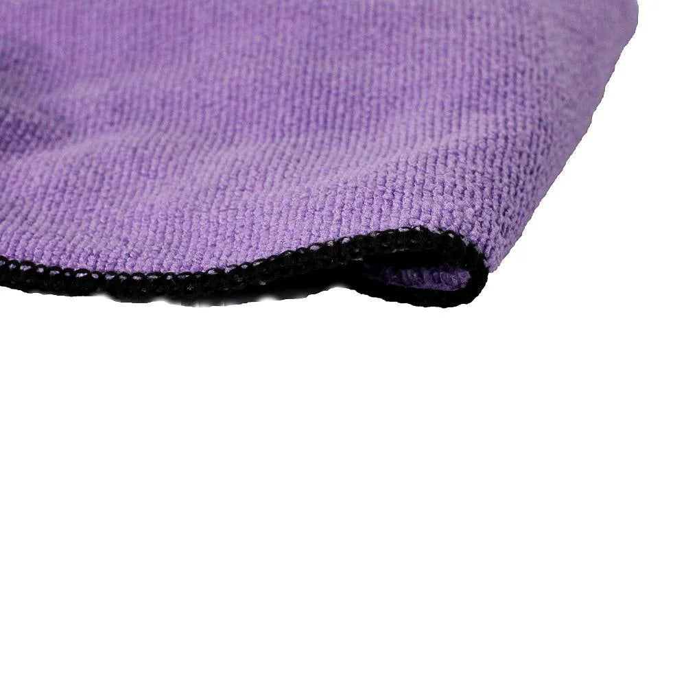 12 Microfiber Cloths 40x60 Low With Purple Stitching Autoamerica