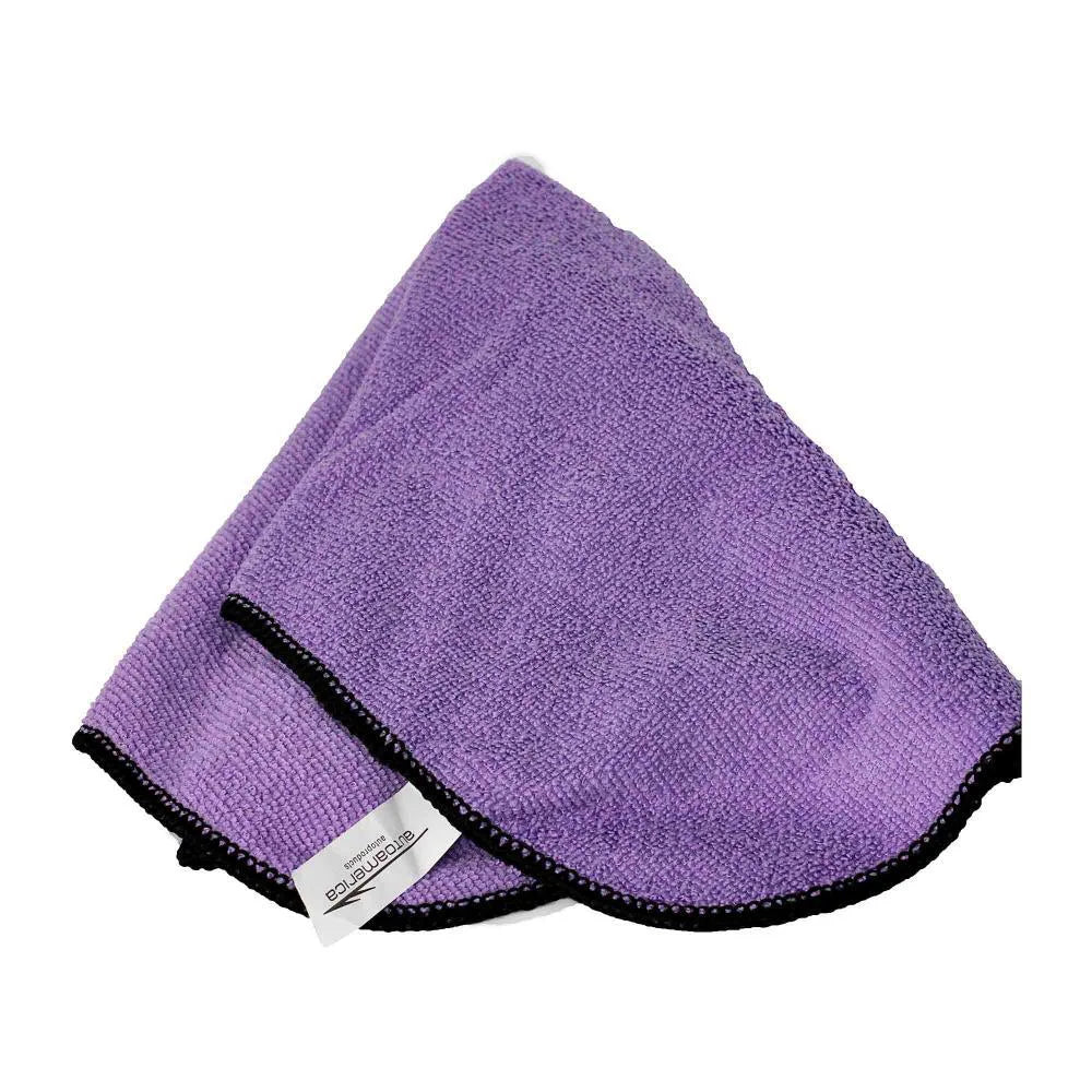 12 Microfiber Cloths 40x60 Low With Purple Stitching Autoamerica
