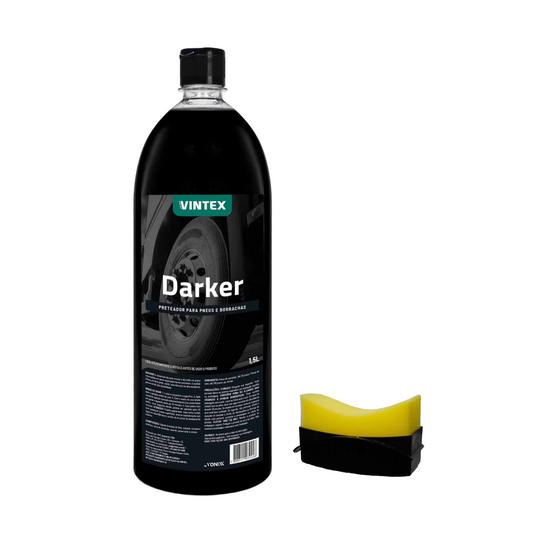 Preteador para Pneus e Borrachas DARKER 1,5L Vintex + Aplicador