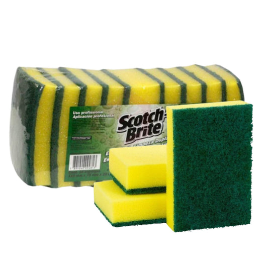 10 Esponjas Dupla Face Scotch Brite 3M