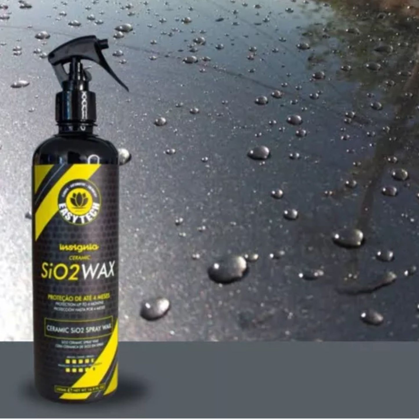 Melon Automotive Shampoo + Easytech Ceramic SiO2 Wax + Microfiber Glove - Flannel