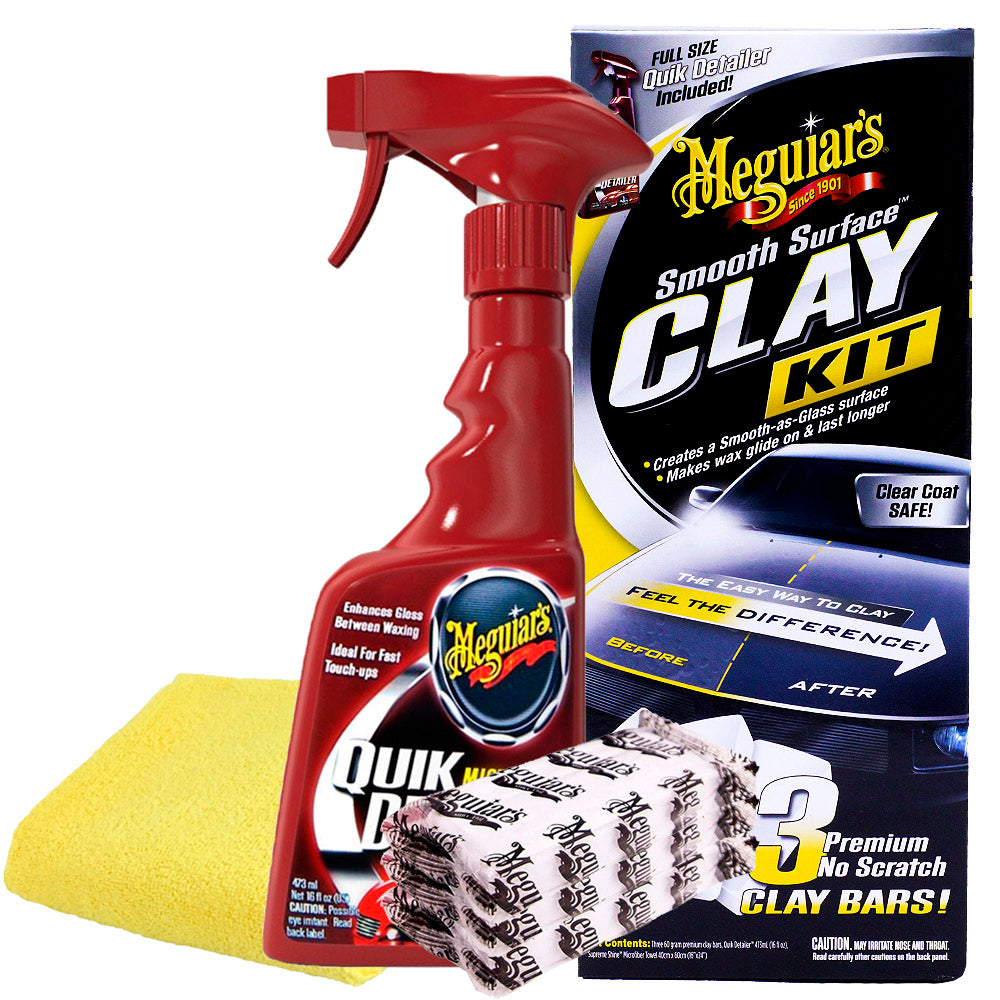 Smooth Surface Clay G191700 Kit Toque Final + 3 Clay Bar + Flanela Meguiars