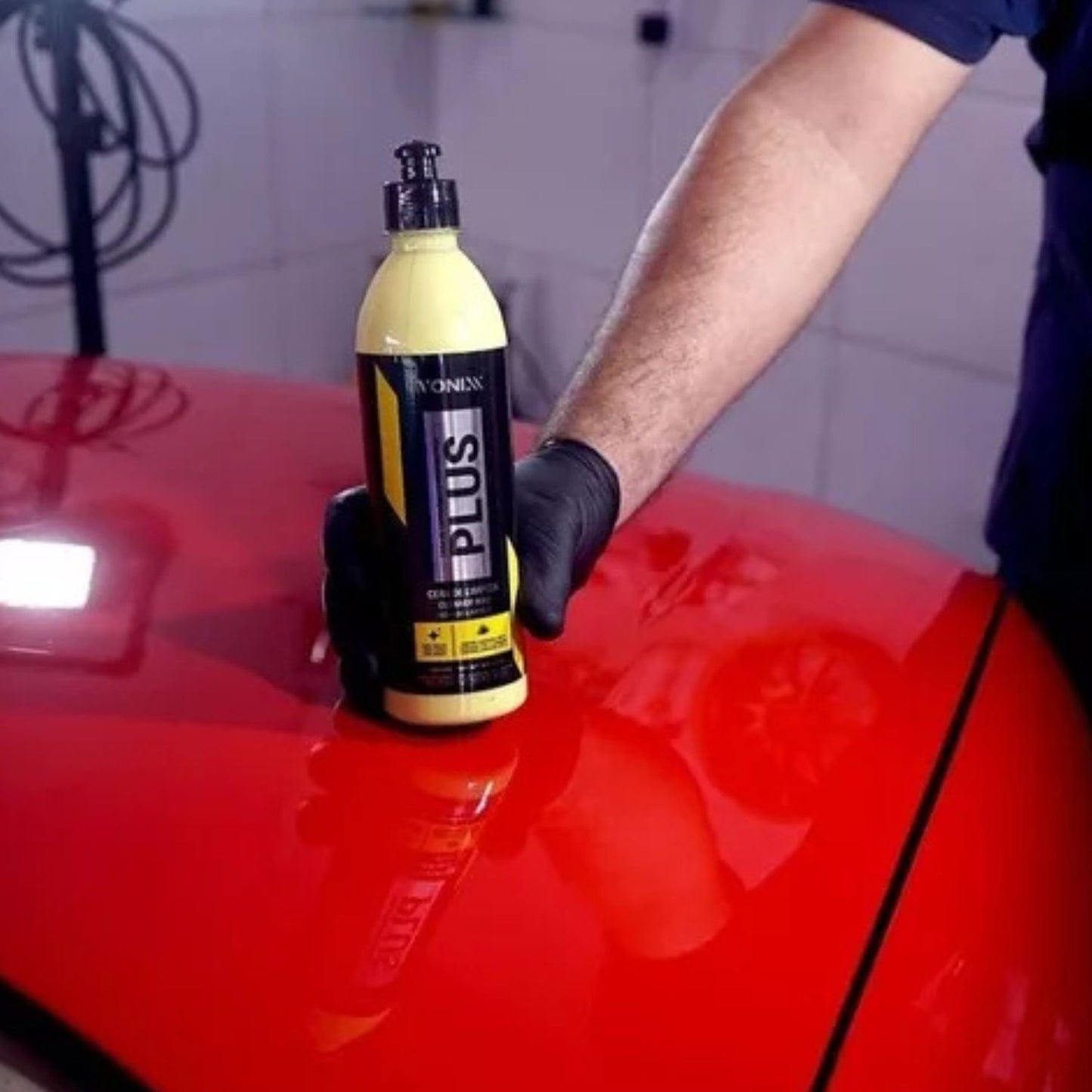 Cera Automotiva Carnauba Plus Vonixx 500ml + Aplicador e Pano 38x38