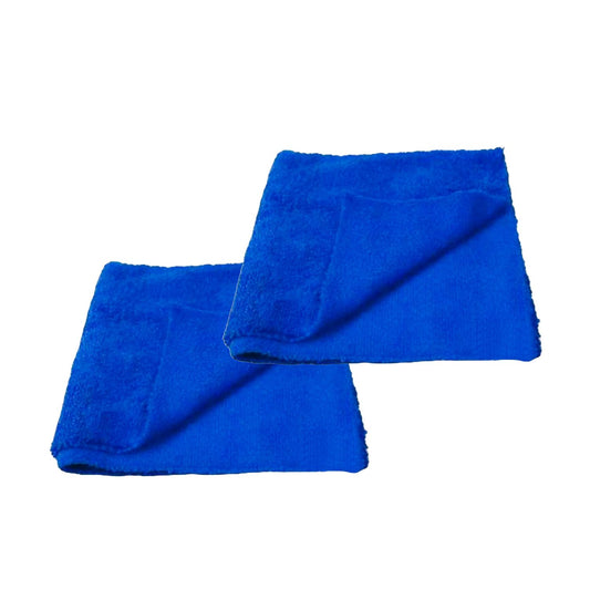 2 Microfiber Cloths 38x38cm 300Gsm Blue Detailer
