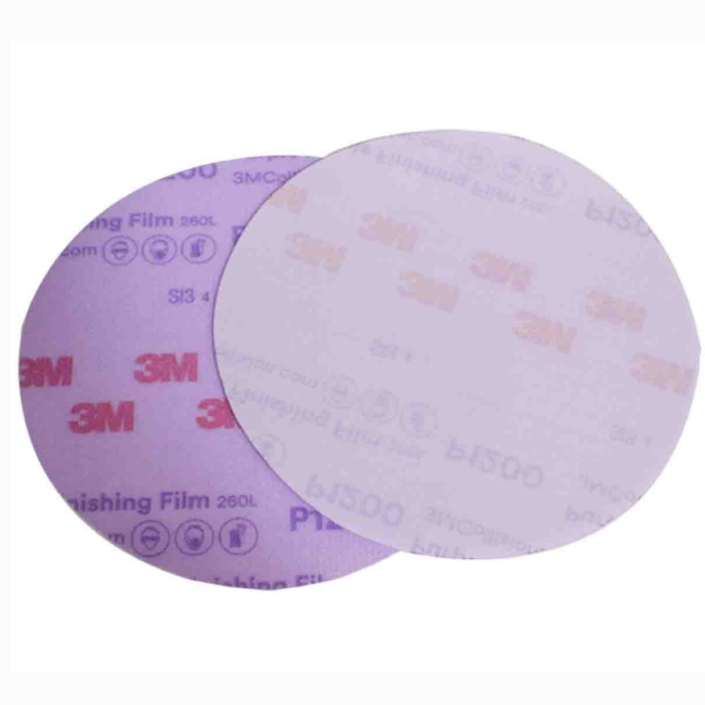 10 3M Purple Finishing P1500 Polishing Sandpaper Disc 152MM