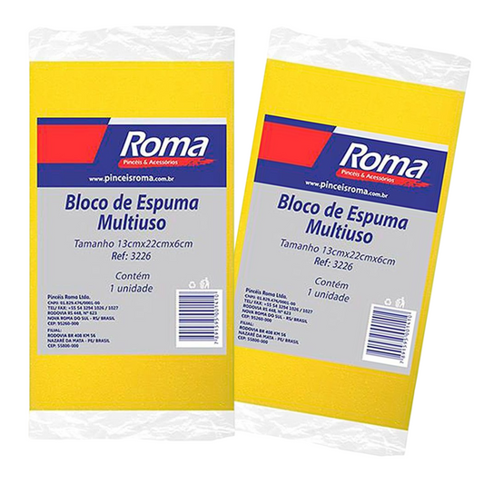 2 Multipurpose Foam Block 13X22X6cm Roma