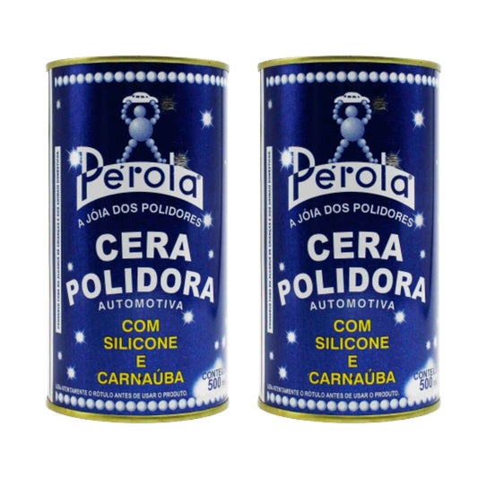 Pérola Cera De Carnaúba Polidora C/Silicone 500ml(2unidades)
