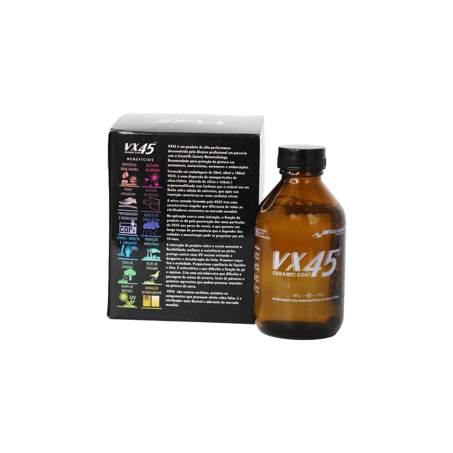 Vitrificador de Pintura VX45 Ceramic Coat 100ml Alcance