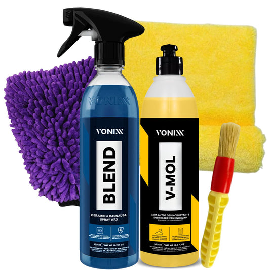 V-Mol 500ml + Zacs Glove + Roma Brush + 37x57 Detailer Flannel + Vonixx Blend Spray