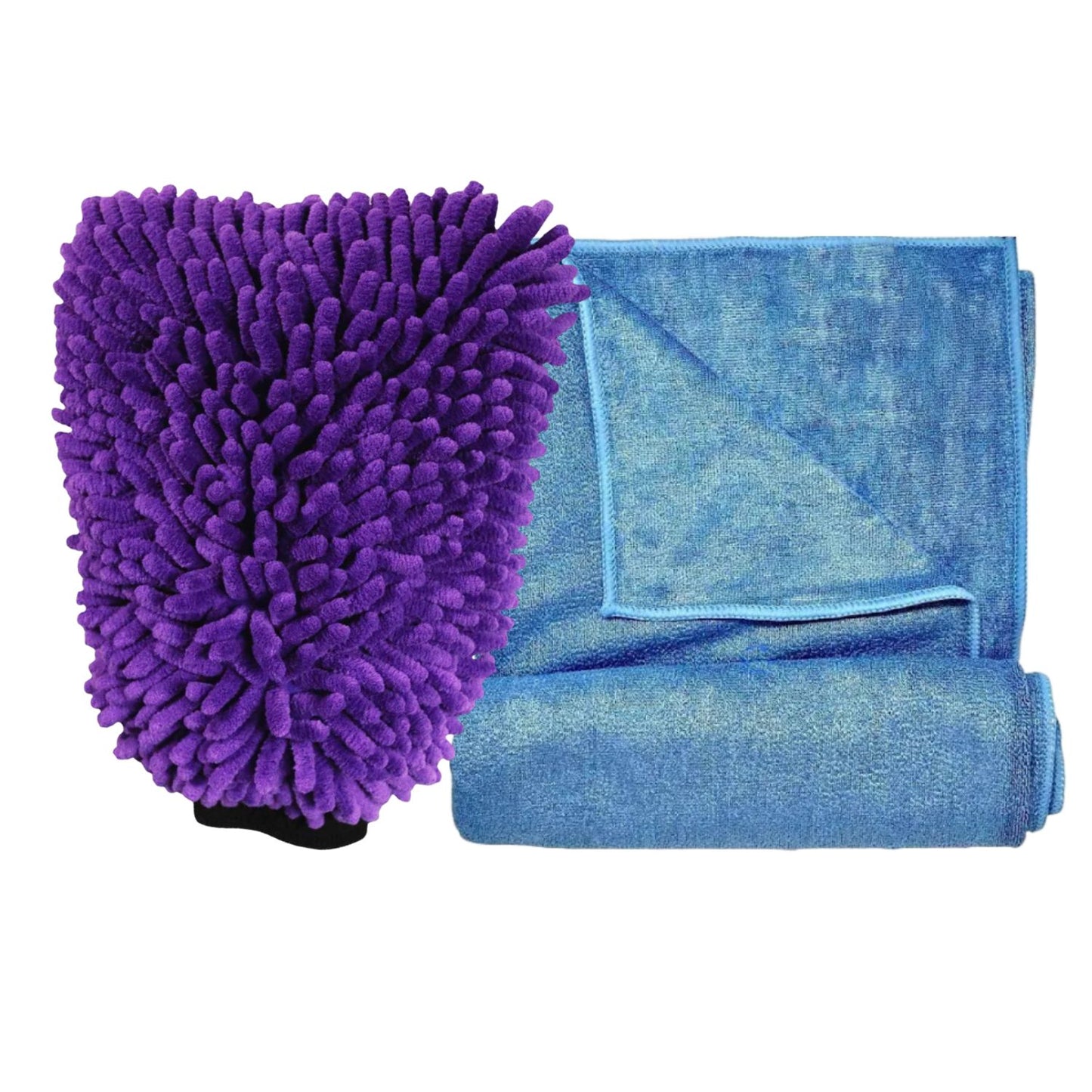 Car Wash with Sh-Wax Pure 500ml Expert Wax + Microfiber Glove + Drying Cloth 48x88cm