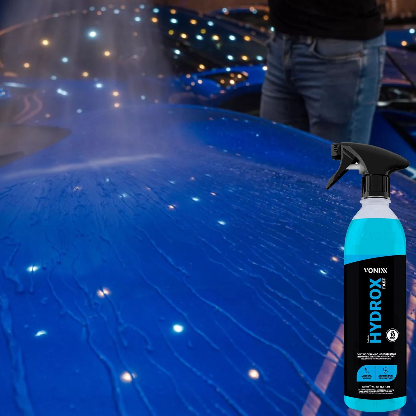 Vonixx Hydrox fast Coating Ceramic Hydroreactive 500ml + Yellow Flannel Laser Cut Autoamerica