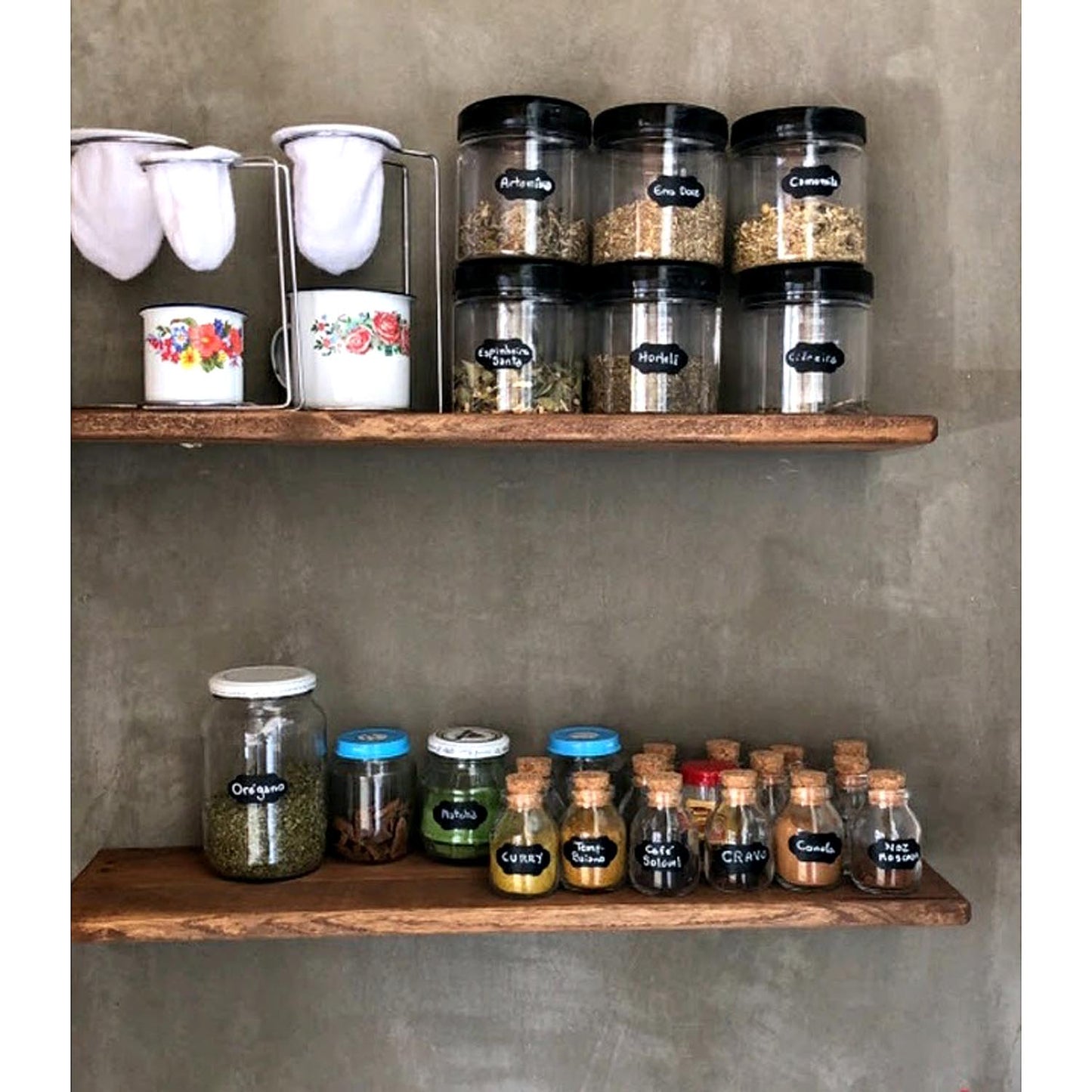 Q Multipurpose Wooden Shelf 60cm Imbuia Moldurarte