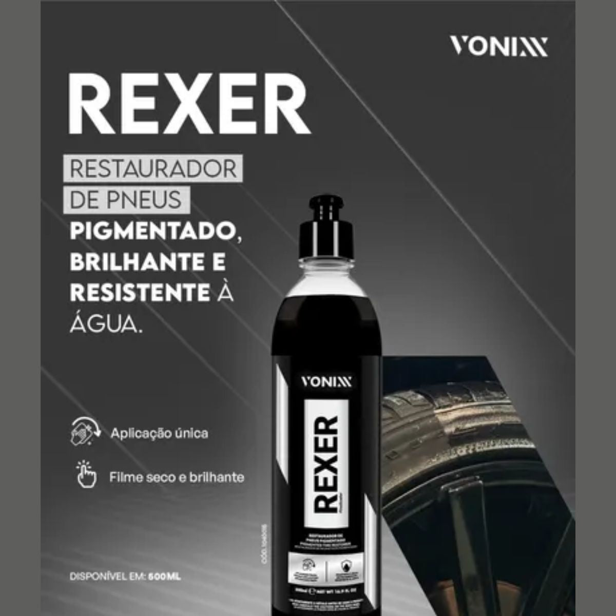 REXER  Vonixx – Restaurador de Pneus Pigmentado 500ml