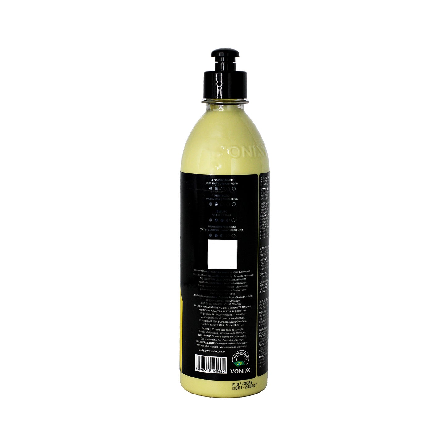 Cera Automotiva Carnauba Plus Vonixx 500ml + Aplicador e Pano 38x38