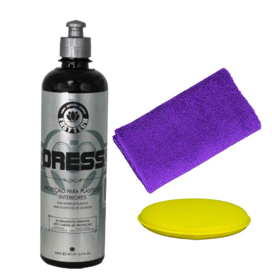 Renovador e Protetor de Plasticos Dress 500ml EasyTech + Aplicador + Flanela Zacs
