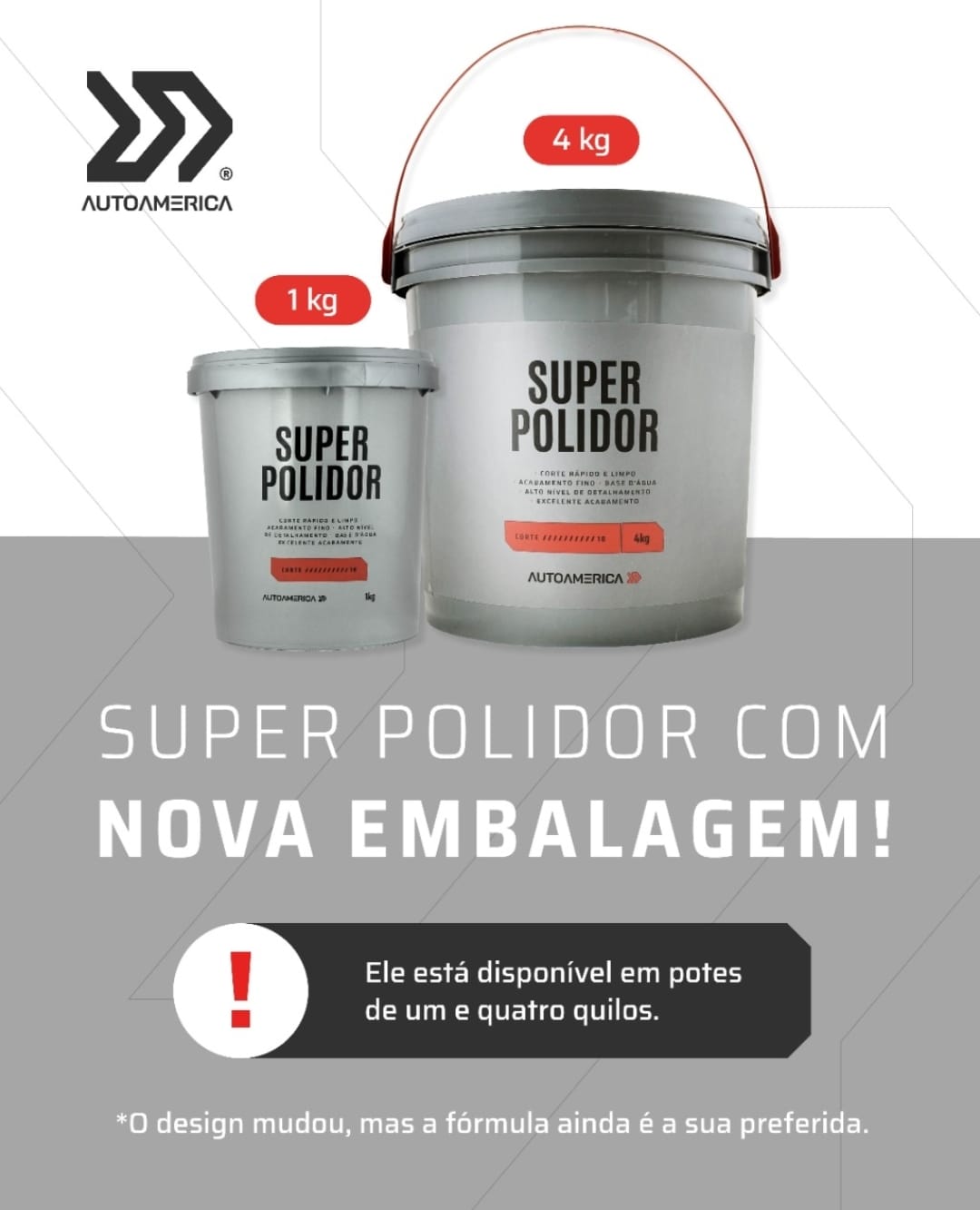 Super Polidor de Corte 1Kg + Cera Triple Paste Wax 300g Autoamerica