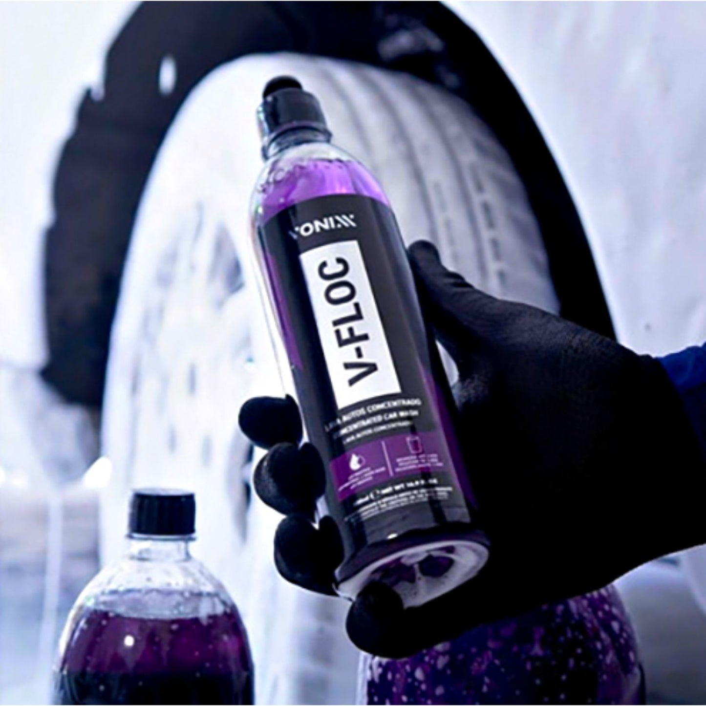 V-floc 500ml + Hydrox Fast + Flanela Low Autoamerica + Luva e Flanela de secagem Detailer