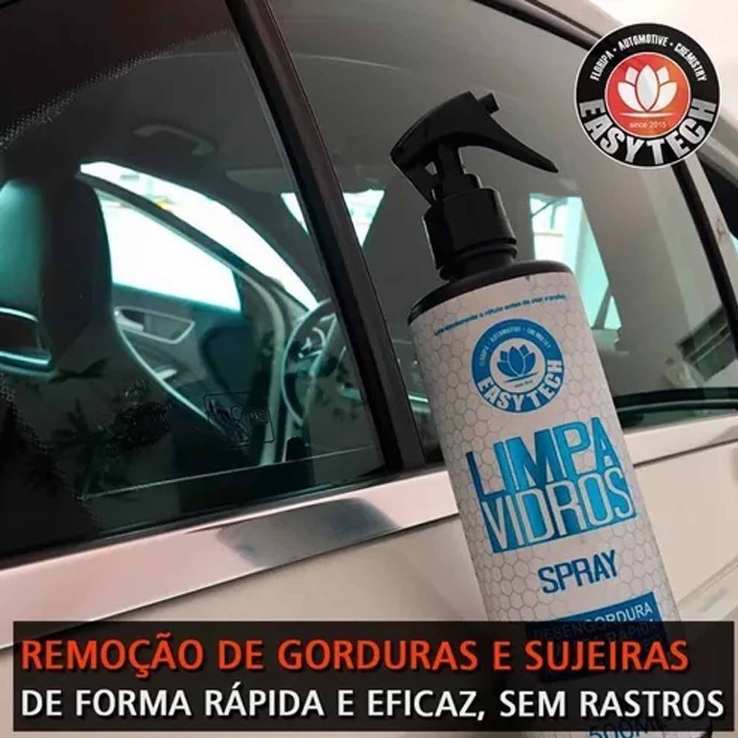 Esytech Glass Cleaner 500ml + Detailer Blue Glass Cloth 38x38cm