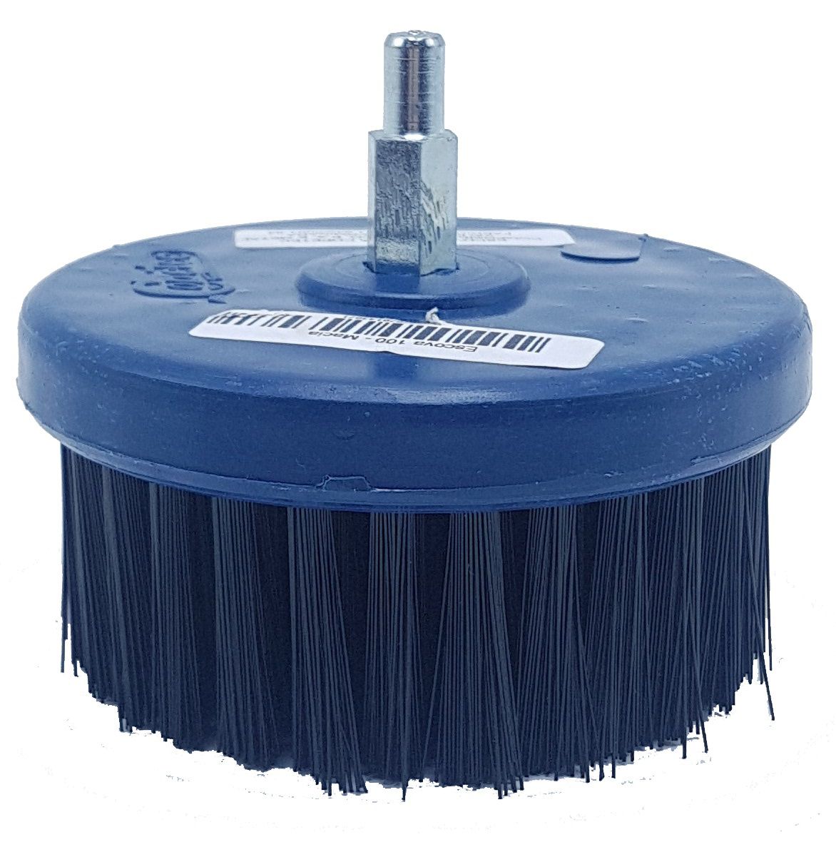 Escova Rotativa Macia 100mm Azul Escuro com Eixo Copetec