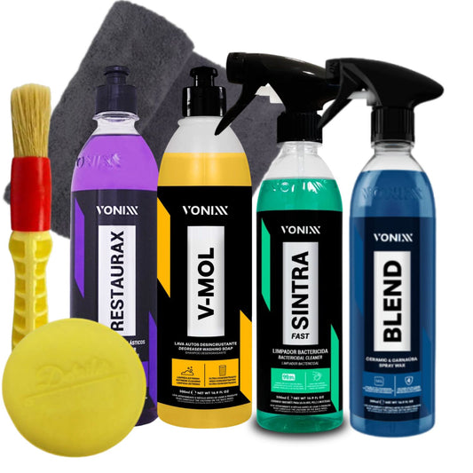 Kit V-mol Vonixx Shampoo Lavagem Cera Blend Sintra Restaurax